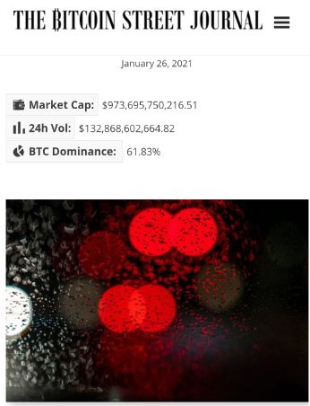 The Bitcoin Street Journal Screen 2