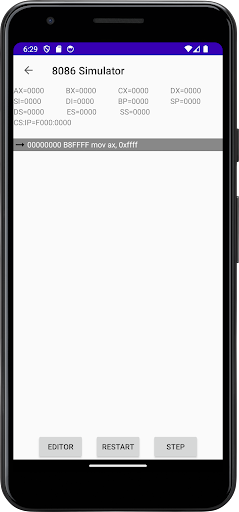 8086 Simulator Screen 2