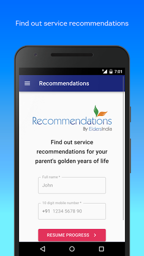 Android application Recommendations screenshort