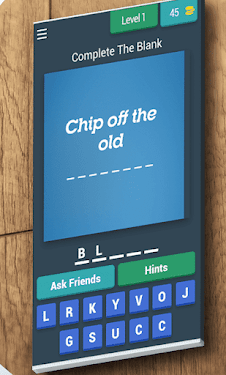 #4. Fill In The Words Game (Android) By: Triangle Stack