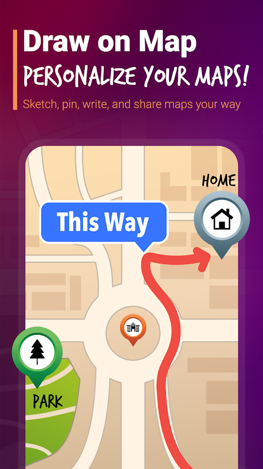 #7. Draw on Map : Sketch Anything (Android) De: WORLD GLOBLE APPS