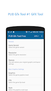 PUB Gfx Tool Free🔧 for PUBG Apk