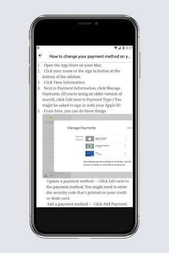 Android application Create an apple-ID guide apps screenshort