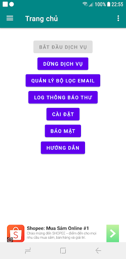 Android application Email notification by TTS screenshort