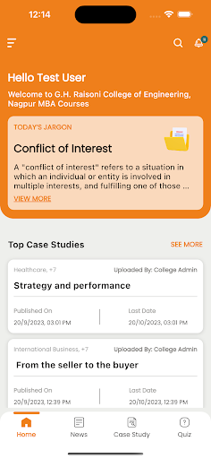 Android application Raisoni Group of Institutions screenshort