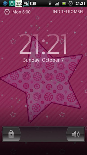 Android application pink love sparkle star lwp screenshort