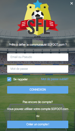 Android application SFL, le jeu de la SO FOOT LEAG screenshort