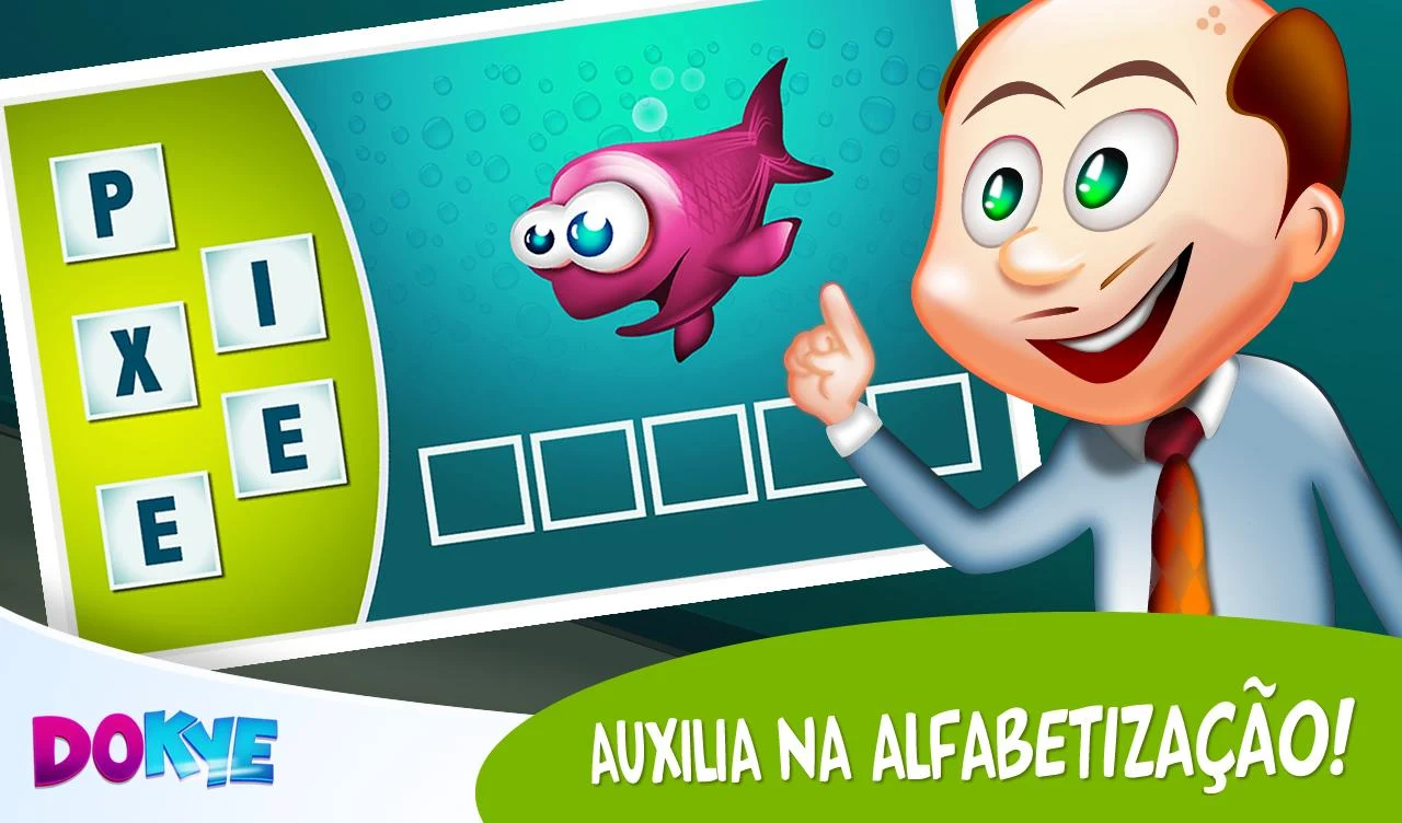 Interface do ABC Autismo mostrando atividade de formação de palavras
