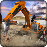 Sand Excavator Crane Simulator 3D  -  Stone Cutter icon