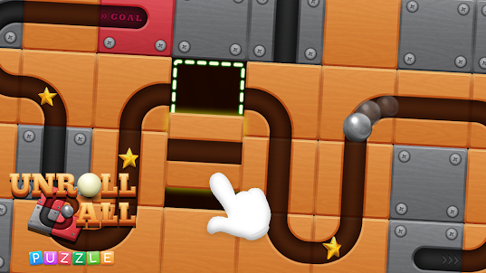 Unroll Ball Puzzle Game