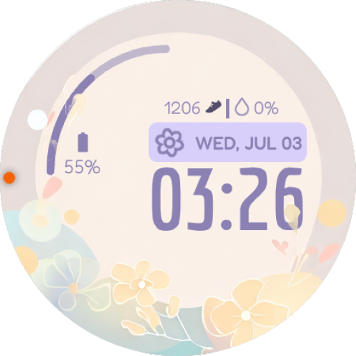 EXD019: Floral Watch Face logo