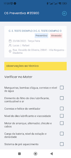 Android application Tecnicargo Geradores screenshort