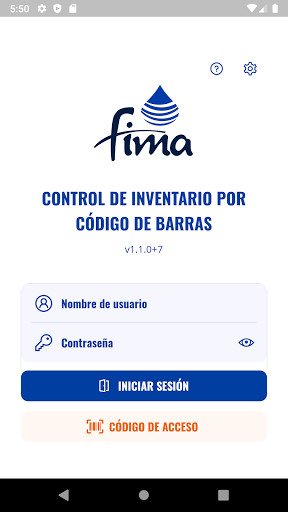 Android application Inventario FX - FIMA screenshort