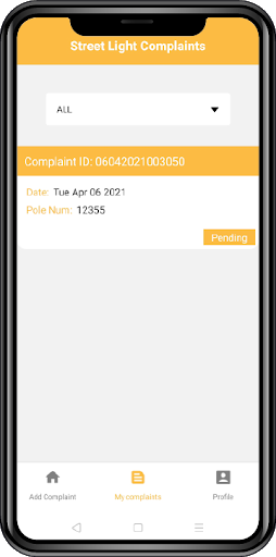 Nashik Street Light Complaint Screen 2