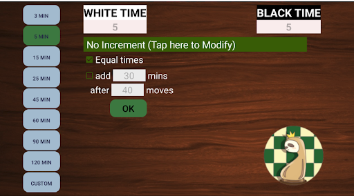 Chess Timer Slothius Screen 3
