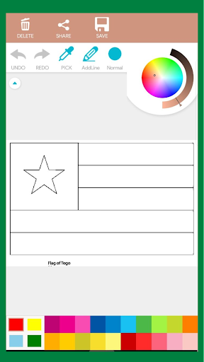 Android application African Flags Coloring Book screenshort