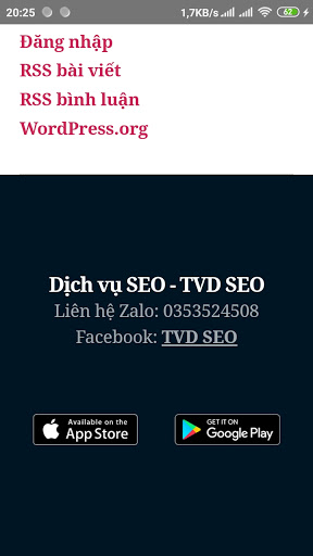 Android application Dịch vụ SEO TVD SEO screenshort