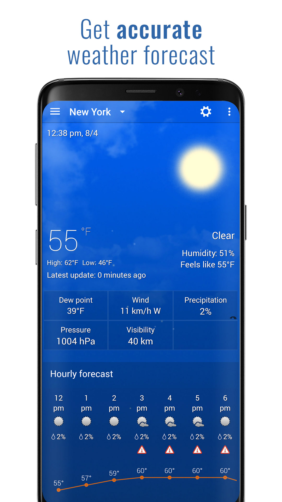 Android application 3D Sense Clock & Weather screenshort