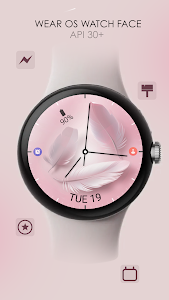 Feathers Pink watch face Unknown