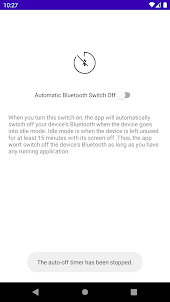 Automatic Bluetooth Switch Off