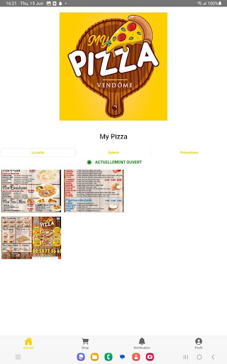 Android application My Pizza screenshort