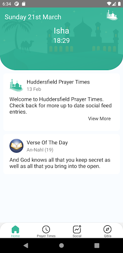 Android application Huddersfield Prayer Times screenshort