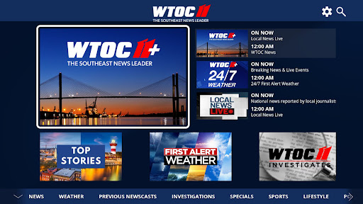 Screenshot of WTOC 11 News