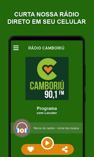 Android application Rádio Camboriú screenshort