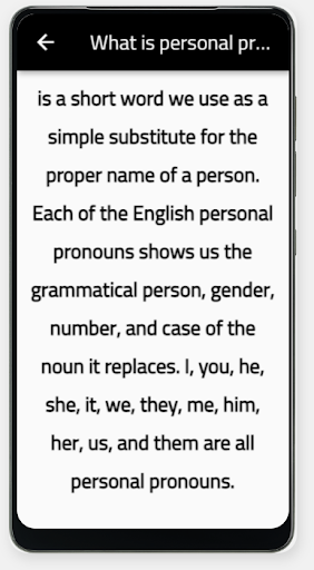 Android application personal pronoun screenshort