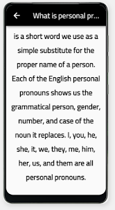 personal pronoun