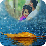 Cool Romantic Rain Photo Frame icon