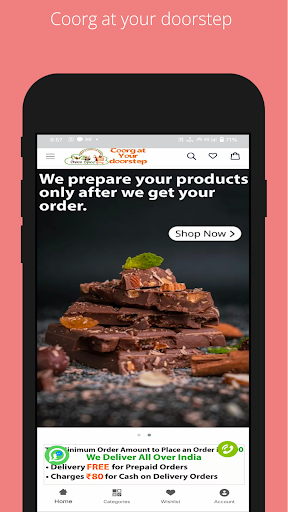 Android application Coorg Shop - Choco Coorg Spice screenshort