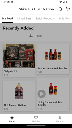 Android application Mike D's BBQ Nation screenshort