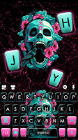 screenshot of Roses Floral Skull Keyboard Th