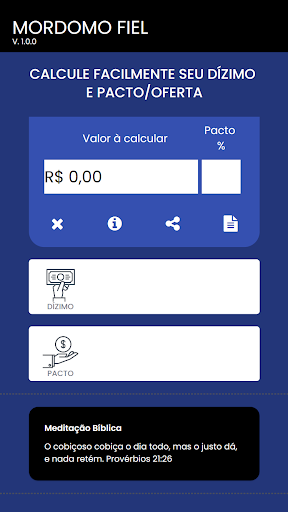 Android application Mordomo Fiel screenshort