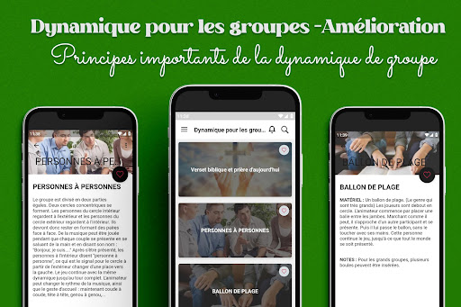 Android application Dynamique pour les groupes screenshort