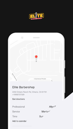 Android application Elite Barbershop screenshort