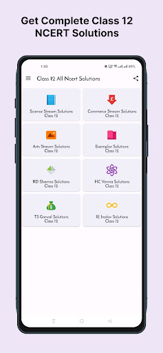 Android application Class 12 NCERT Solutions screenshort