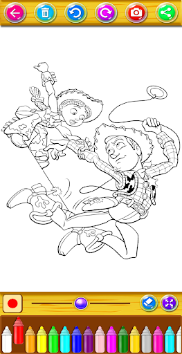 story toy coloring book