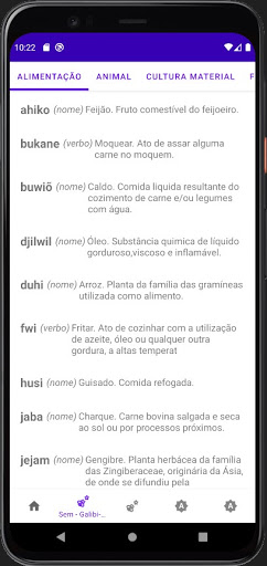 Android application Dicionário Galibi-Marworno screenshort