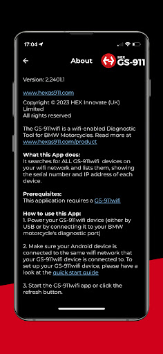 Android application GS-911wifi screenshort
