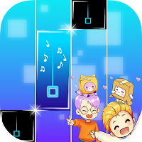 Lankybox Piano Song tiles