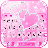 Pink Diamond Hearts Keyboard Theme icon
