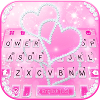 Тема для клавиатуры Pink Diamond Hearts