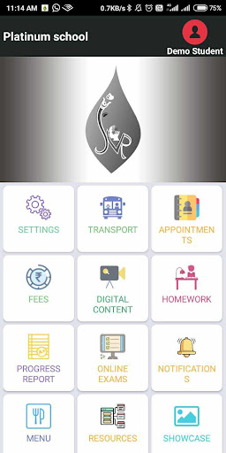 Platinum School Parent App Screen 2