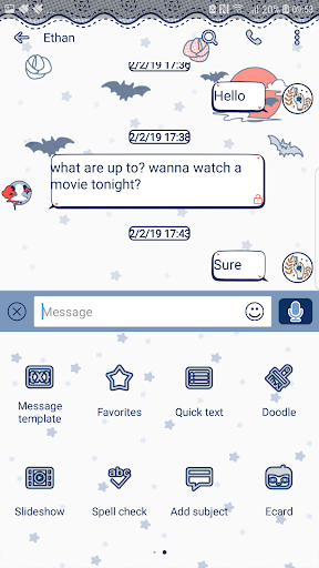 Screenshot of Nexst SMS  Cute witch skin
