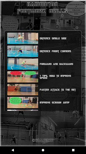 Android application Badminton Footwork Drills screenshort