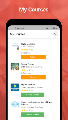 DPMI Online Academy Screen 2