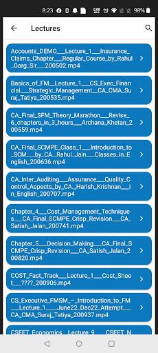 CJ Classes Screen 3