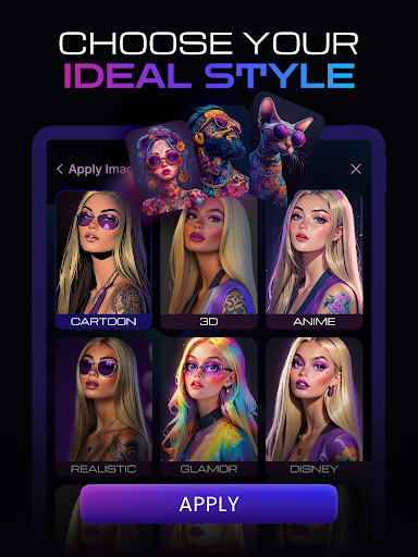 Screenshot of AI Photo Generator - QAI Art
